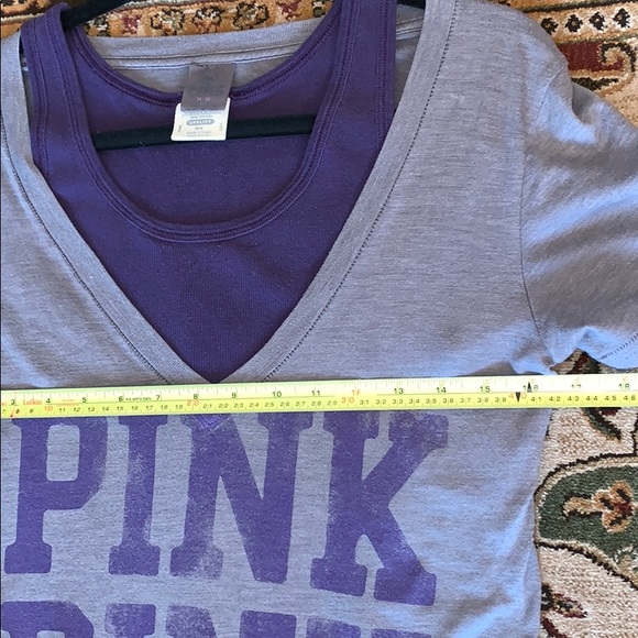 3/$25!Victoria Secret Pink Tee X’s2 Size Medium - Picture 5 of 10